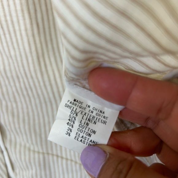 Theory Striped Beige Blazer - Picture 5 of 5